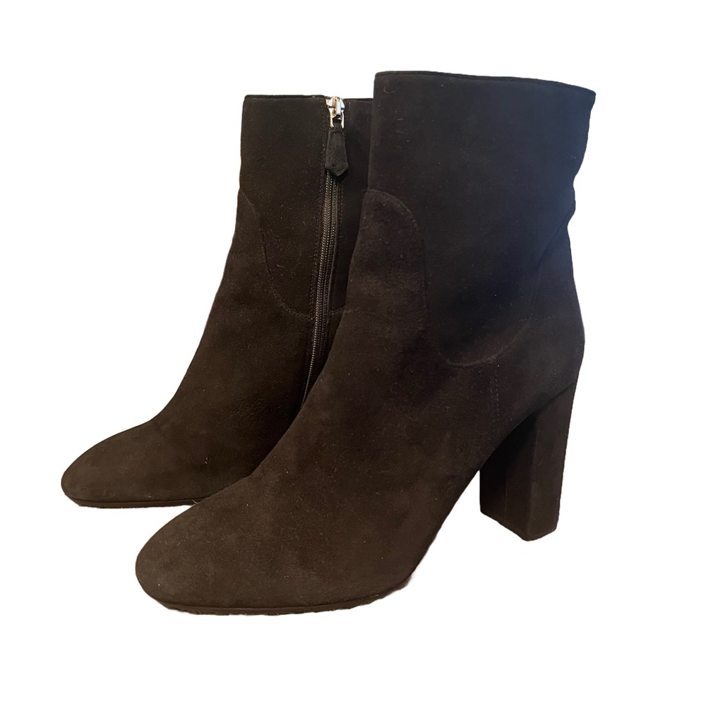 LK Bennett Pellino Black Suede Ankle Boots Sz 39 (US 8/8.5) EUC!